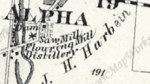 1874 Map of Harbine Industrial Complex