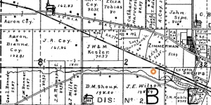 Orange dot is the stop sign at 835