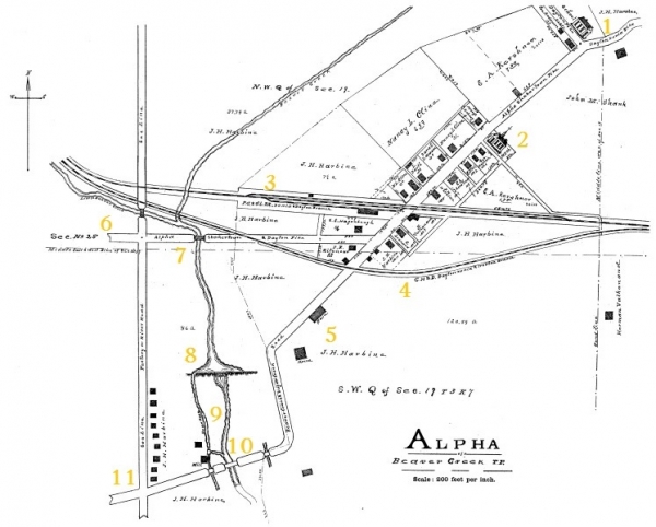 Map of Alpha, Ohio